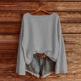 thumbnail image 2 of Womens Shirts Linen Shirts Spring Trendy Long Sleeve Loose Blouses Cotton Beach Casual Outfits on Sale, 2 of 6