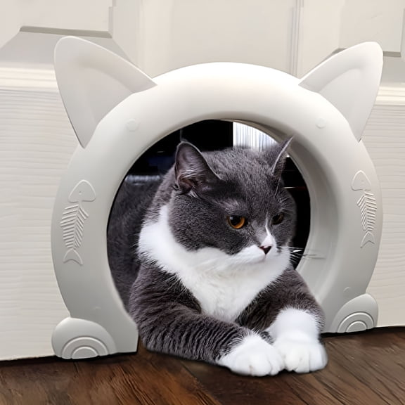 LAMIRO Indoor Cat Door, Cat Door for Interior Door, Pet Doors for Cat, Kitties and Kittens