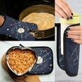 thumbnail image 5 of Yayeee Oven Mitts and Pot Holder Set of 4 Heat Resistant Kitchen Gloves Baking Hot Pad, White Planet, 5 of 5