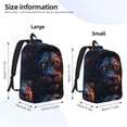 thumbnail image 2 of Rateoe Forest Cool Lion Pattern Durable Canvas Backpack for Men & Women – Stylish & Lightweight – Adjustable Straps, Multiple Pockets – Fits 15-17 Inch LaptopsSmall, 2 of 5