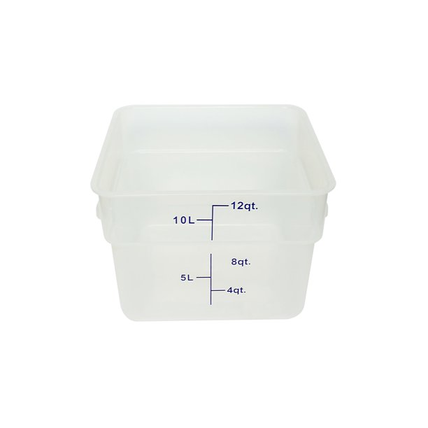 12 Qt Plastic Square Food Storage Containers, Translucent