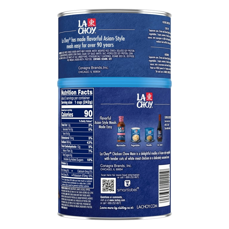 La Choy Chicken Chow Mein 42 oz with White Meat Chicken and