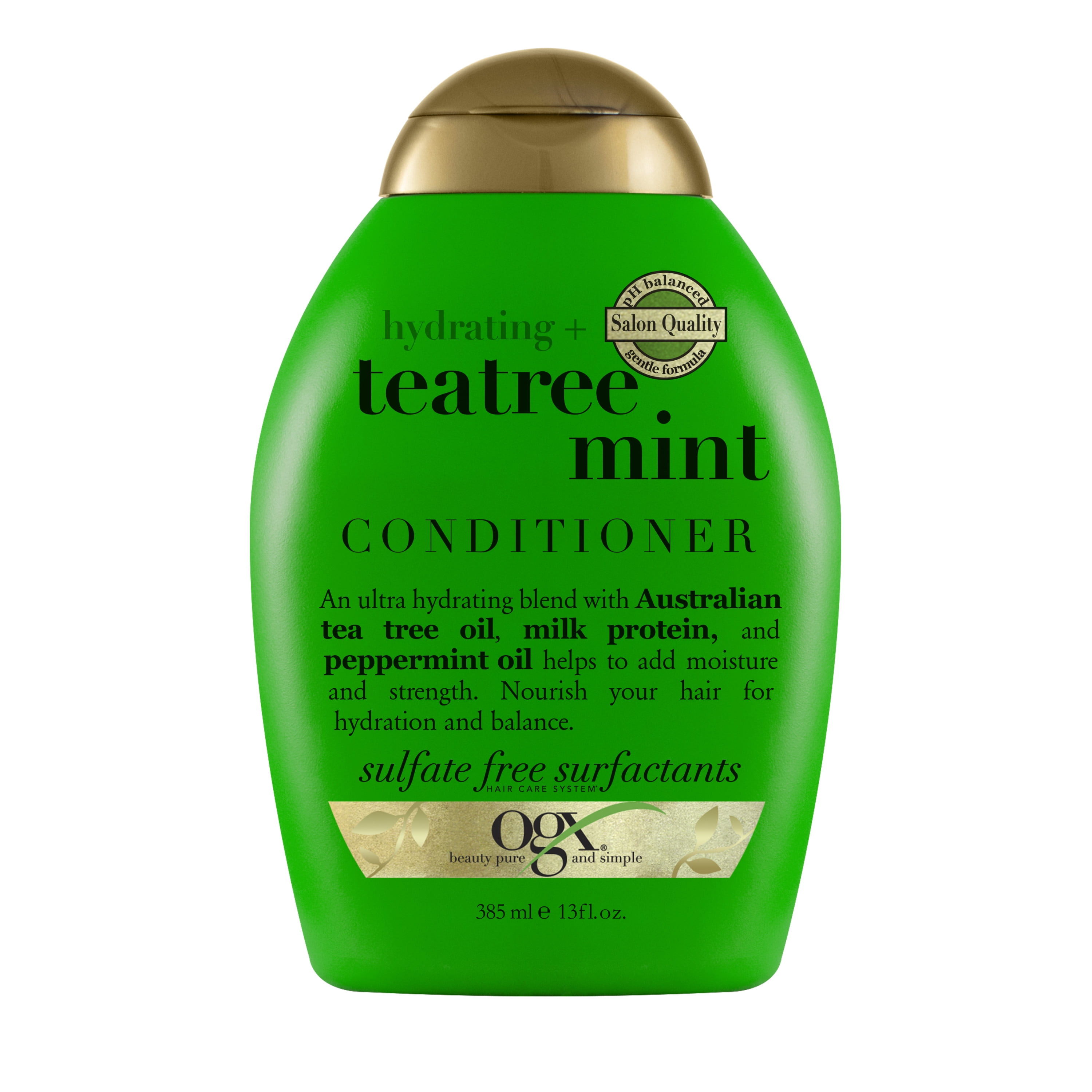 OGX Hydrating + Tea Tree Mint Nourishing & Invigorating Daily Conditioner with Peppermint Oil & Milk Proteins, 13 fl oz