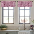 thumbnail image 4 of LALILO Kitchen Curtain Valance Vintage Bohemian Floral Rod Pocket Window Curtain 52"x 18" Set of 2, 4 of 7