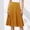 Yellow, variant on Elvqul Womens Midi Skirts Flare Plain Cotton High Waist Black Elastic Casual Summer Skirts