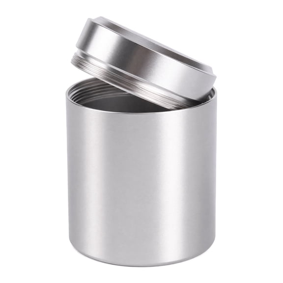 Aluminum Storage Jar – Portable Airtight Smell Proof Container Bottle for Herbs, Spices, Coffee, Teas & More