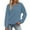 Light Blue, variant on Ladies Autumn Winter O Neck Solid Color Pullover Sweatshirt