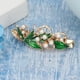 thumbnail image 5 of Horquilla para mujer, horquilla verde con perlas sintéticas para mujer, accesorios para el cabello, respuesta rápida, 5 of 9