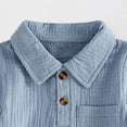 thumbnail image 6 of Gerichy Baby Boys Clothes Toddler Infant Boy Button-down Shirt Tops Cotton Linen Long Sleeve Fall T-Shirt 6M-3T, 6 of 7