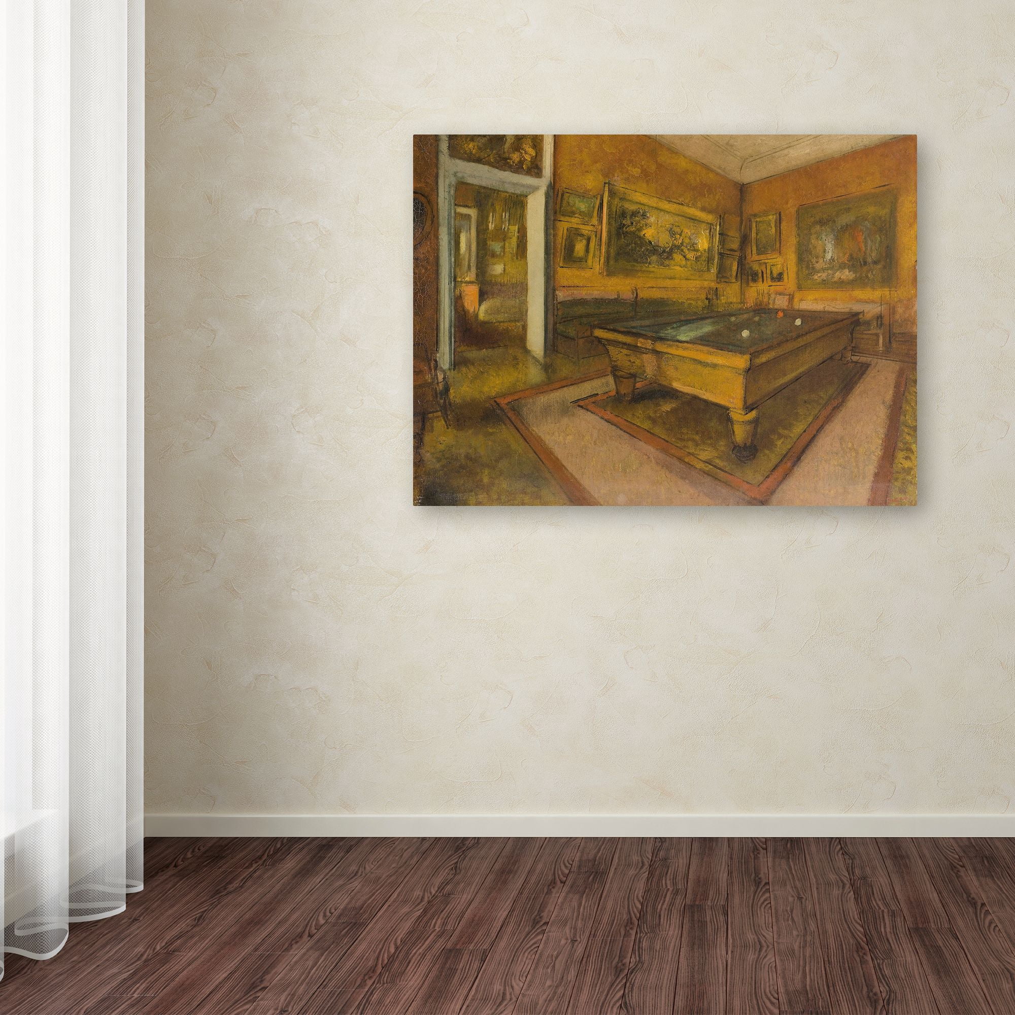 Trademark Fine Art 'Billiard Room At Menilhubert' Canvas Art by Degas