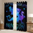thumbnail image 2 of Homewish Animal Dragons Black Out Curtains for Teens Boys Girls,Gradient Universe Galaxy Curtains Pack of 2 (42x63 Each),Starry Sky Bedroom Curtains,Lightweight Room Decor, 2 of 6