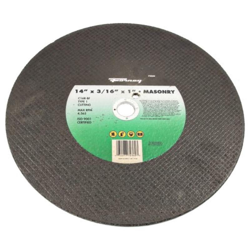 14" x 3/16" Chop Saw Blade, Type 1 Masonry and Asphalt w/1" Arbor, C16R