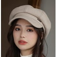 thumbnail image 4 of CoCopeaunt Women Newsboy Caps Trendy Casual Visor Beret Hat Retro Vintage Cabbie Hat for Ladies Girls, 4 of 6