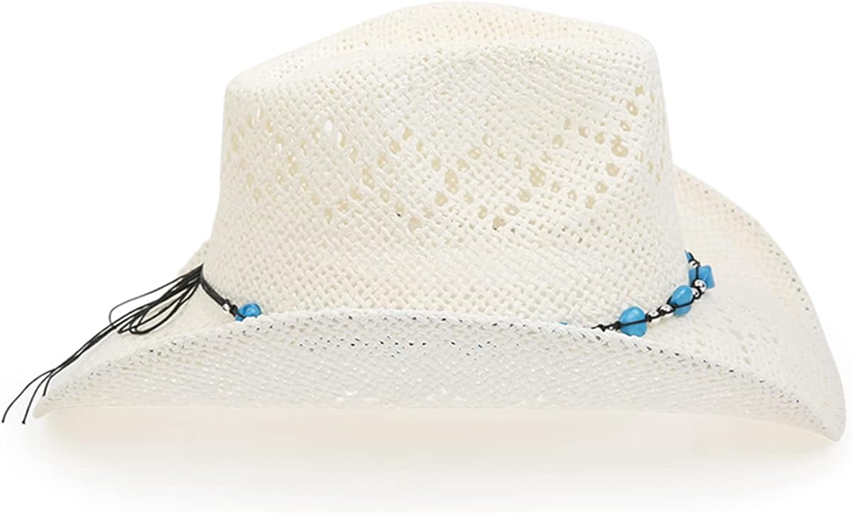 Western Cowgirl Hat, Straw Cowboy Hat for Women with  display picture 1