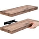 thumbnail image 1 of Sorbus Juego de Estantes Flotantes de Madera Rústica para Colgar, Perfectos para Decoración del Hogar, Exhibición de Trofeos, Marcos de Fotos y Más (Paquete de 2, Caoba), 1 of 7