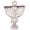 Silver, variant on Delight Jewelry Gold-tone 3-D Menorah - Large Goldtone Crystal Initial - M - Charm Necklace, 17.5"+2"