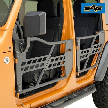 EAG Rock Crawler Safari Tubular Door with Side Mirror - Fits 18-19 Jeep Wrangler 4 Door