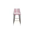 thumbnail image 5 of Meridian Furniture Sleek Pink Velvet Stool (Set of 2), 5 of 8