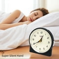 thumbnail image 5 of Unique Bargains Retro-style Semi-Circular Table Alarm Clock White 4.1"L x 2.6"W x 4.6"H, 5 of 7