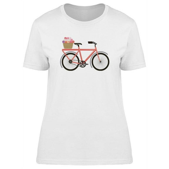 Vintage Bycicle With Basket T-Shirt Women -Image by Shutterstock, Female Medium