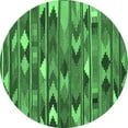 thumbnail image 1 of Ahgly Company Indoor Round Southwestern Emerald Green Country Area Rugs, 3' Round, 1 of 4