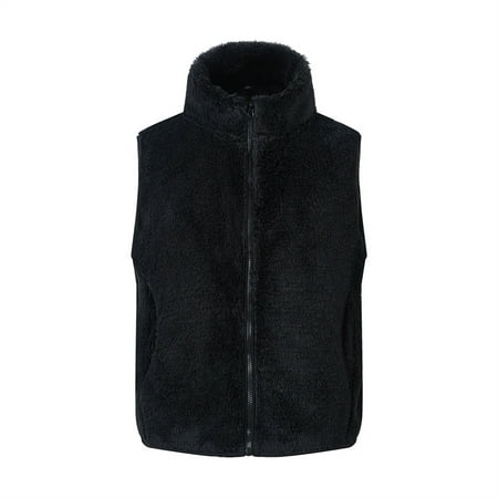 

RPVATI Baby Boys Girls Sleeveless Thicken Vest Toddler Zip Up Fleece Vest Coat High Neck Fall Winter Warm Clothes Outfit