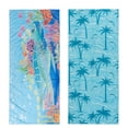 thumbnail image 2 of Gogreen Serviette de Plage à Séchage Rapide Sans Sable pour Voyage Piscine Légère 71x32 Po Microfibre Absorbante Serviettes Surdimensionnées Yoga Bain Camping Sport - Cadeau Unique Stylé - Cocotier, 2 of 10