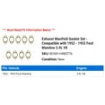 thumbnail image 2 of Exhaust Manifold Gasket Set - Compatible with 1952 - 1953 Ford Mainline 3.9L V8, 2 of 2