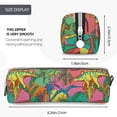 thumbnail image 3 of Fotbe Colorful Dinosaur Pattern Leather Pencil Case, Pencil Pouch with Durable Zipper, Compact and Stylish Organizer for Stationery, Art Supplies, Travel Essentials, 3 of 7