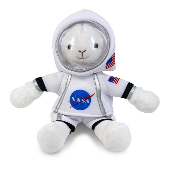 DolliBu Long Leg Lamb Astronaut Plush Toy - Super Soft Farm Life Astronaut Stuffed Animal with Space Helmet and NASA Astronaut Suit, Spaceman Doll Decor for Girls and Boys - 10.5 Inch