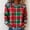 Red, variant on Denim Patch Sweatshirts for Women Plaid Fashion Crew Neck Pullover Tops Long Sleeve Loose Fall Winter Casual Comfy Soft Shirts