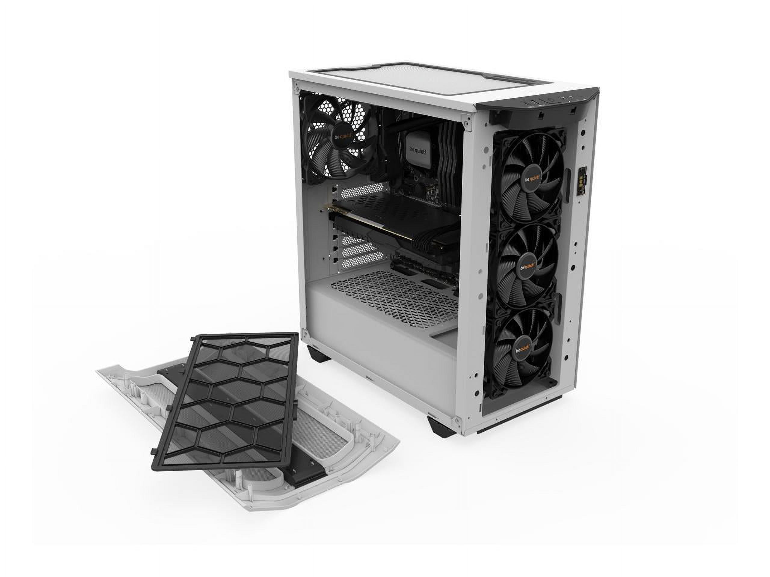 be quiet! Pure Base 500DX White, ATX Computer Case, ARGB, Mid Tower,  Tempered Glass Window 
