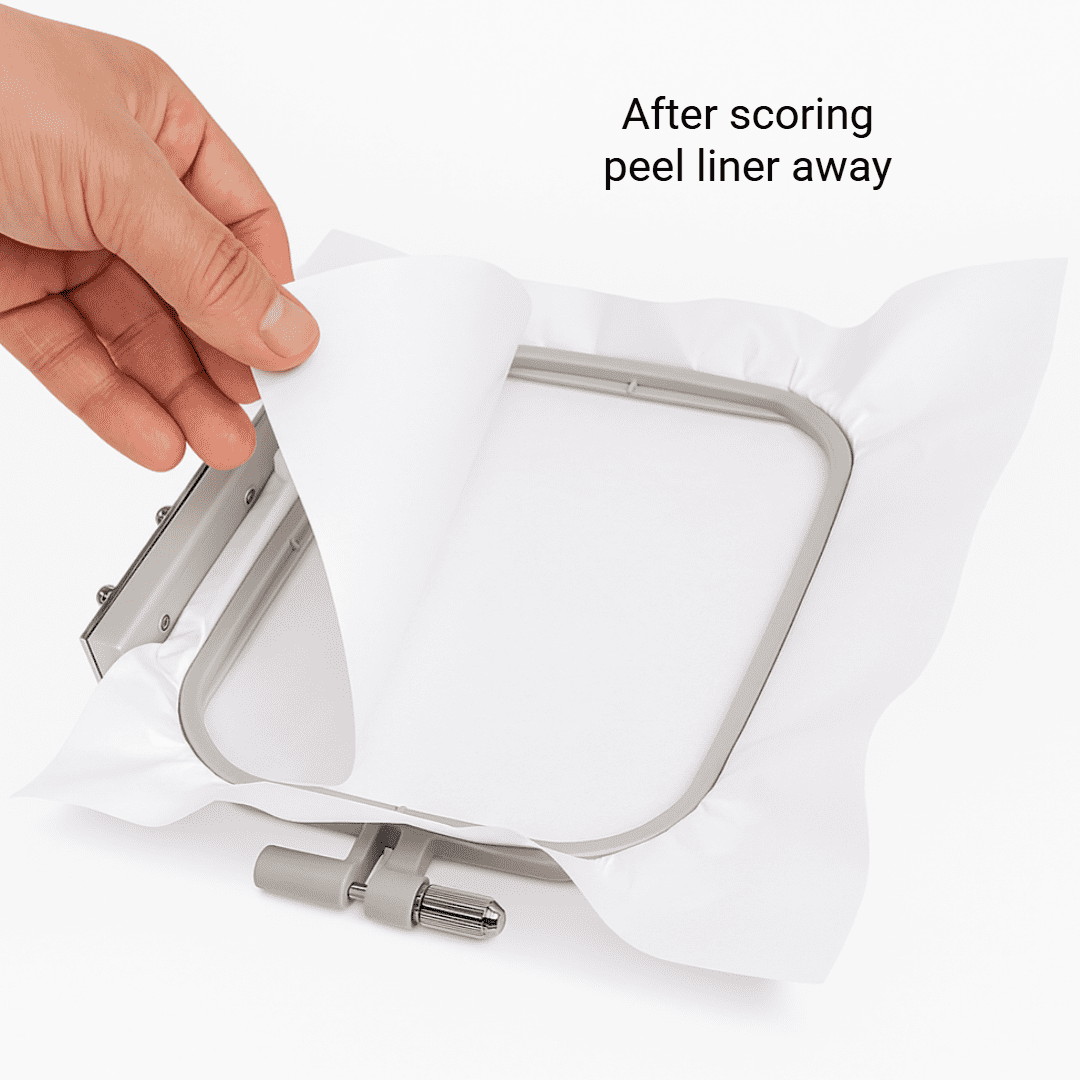 H.B.I. Products Self Adhesive Tear Away Embroidery Stabilizer 12" x 10 Yards for Machine Embroidery - Peel & Stick - Sticky Tear Away