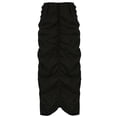 thumbnail image 2 of Franhais Women Solid Color Skirt, Drawstring Pleated Adjustable Elastic High Waist Half Dress, 2 of 6