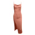 thumbnail image 4 of Sngxgn Women's Sleeveless Spaghetti Strap Neck Satin Dress Beach Evening Party Dresses(Pink,L), 4 of 5