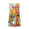 thumbnail image 3 of Qiopertar Robe d'Été Imprimée Décontractée Sans Manches Col en V pour Femmes en Solde Livraison Gratuite à Moins de 5$ jusqu'à 90% de Réduction, 3 of 6
