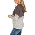 thumbnail image 3 of Women's Color Block Hoodies Fall Long Sleeve Sweatshirt Casual Drawstring Pullover Tops Striped Tunic Shirts, 3 of 5