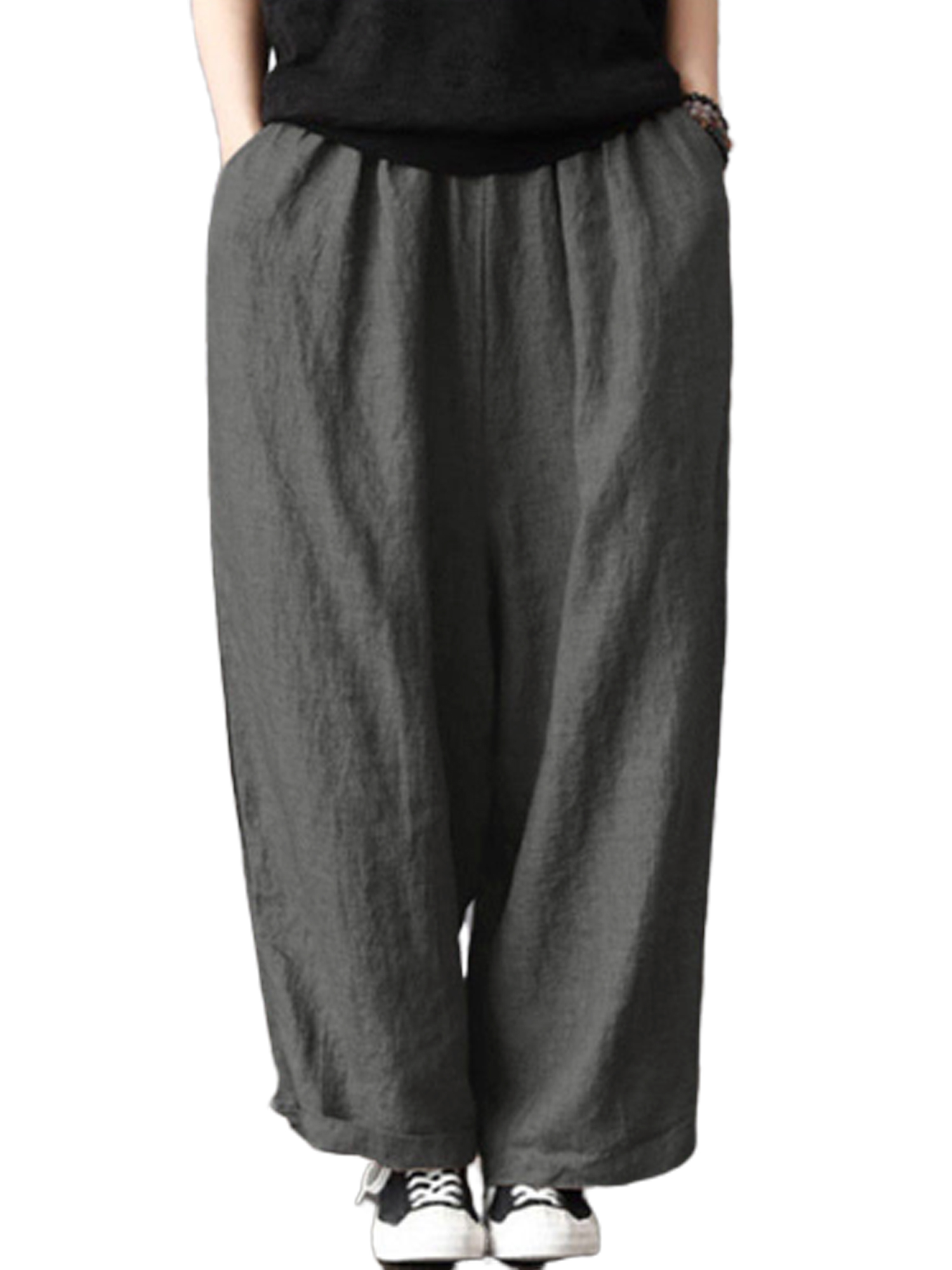 Linen Casual Bloomers Trousers Harem 