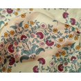 thumbnail image 4 of oneOone Silk Tabby Fabric Leaves & Floral Block Print Fabric By Yard 42 Inch Wide, 4 of 4