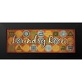 thumbnail image 2 of Harbick, N 24x11 Black Modern Framed Museum Art Print Titled - Laundry Symbols Panel I, 2 of 5