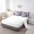 thumbnail image 5 of Homewish River House Twin Bedding Sets 7-Piece for Boys Girls,Retro Vintage Cabin Bedding Comforter Set Microfiber,Blue Plaid Grid Breathable Sheet Sets,Ultra Soft Home Decor,Reversible, 5 of 8