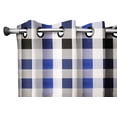 thumbnail image 5 of Grommet Blackout Curtain Poplin Buffalo Checkered 56" Wide Curtain Three Color Blend, 5 of 5