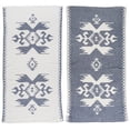 thumbnail image 3 of Bersuse 100% Cotton Oaxaca Dual-Layer Handloom Turkish Towel-37X70 Inches, Dark Blue, 3 of 4