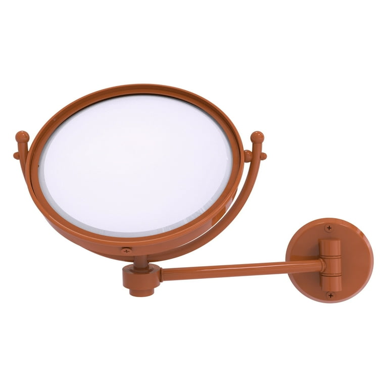 Allied Brass Retro Dot 7-in x 8-in Distressed Bronze Double-Sided Magnifying Wall-Mounted Vanity Mirror Allied Brass Retro Dot 7-in x 8-in Distressed Bronze Double-Sided Magnifying Wall-Mounted Vanity Mirror