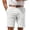 #04 White 【Mix, Match & Rotate: Stock Up on Your Favorite Colors】, variant on Men's Straight Leg Cotton Business Shorts, Casual Chinos Work Trousers, Elastic Waist with Drawstring, Lightweight Quick Dry Comfort, Office Travel Outdoor, Summer | Velmuse