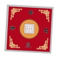 thumbnail image 4 of Tapete de mesa Mahjong, cubierta de mesa con reducción de ruido, 31,50 ''x 31,50'', cubierta antideslizante para mesa de juego Mahjong para juegos de rojo b, 4 of 8
