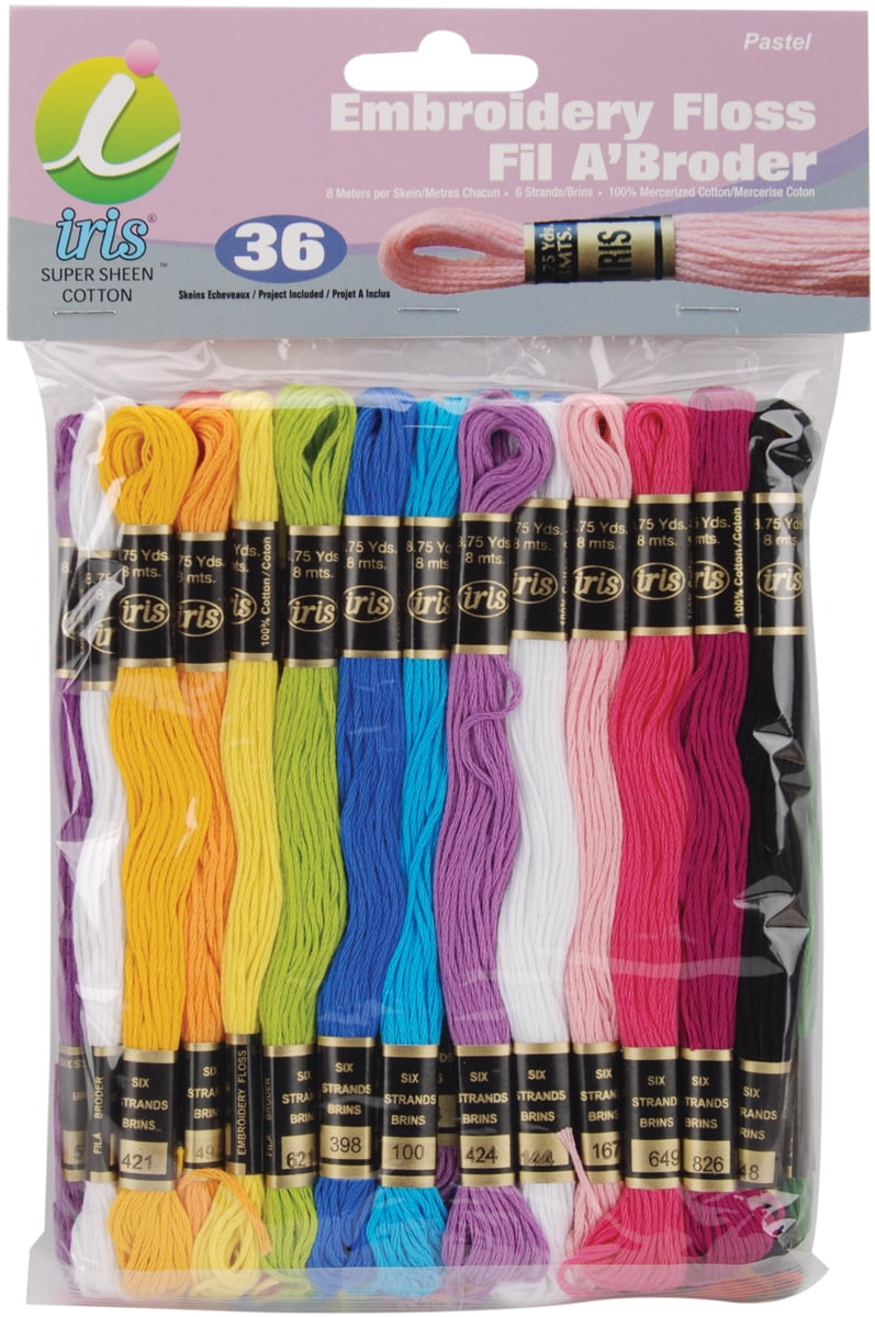 Embroidery Floss Pack 8.7yd 36/Pkg Pastel Colors