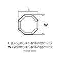 thumbnail image 3 of Traditional Classics 1-1/16 in (27 mm) Diameter Clear/Satin Nickel Cabinet Knob, 3 of 7
