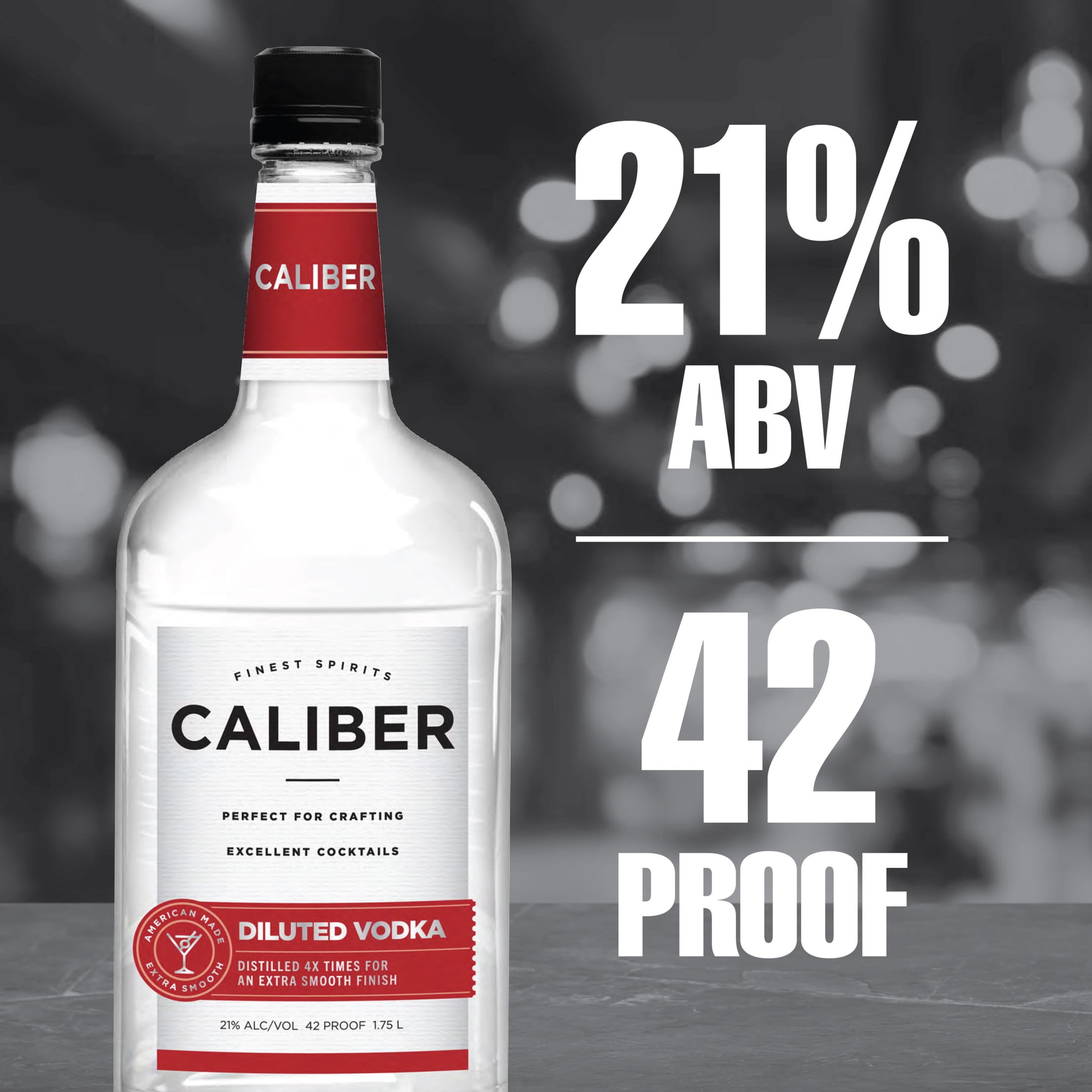 Caliber Vodka, 1.75L Bottle of Vodka, 42 Proof