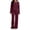 Wine, variant on CHUMUD Two Piece Sets for Women Petite Wide Leg Pants Set Summer Outfits Long Sleeve Top Trousers Lounge Matching Sets Casual Going Out